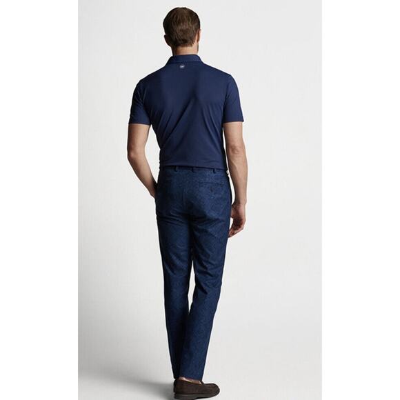 NWT Peter Millar Surge Peformance Trouser Navy Blue Patterned Mens W33 L32 $168 - Picture 4 of 6